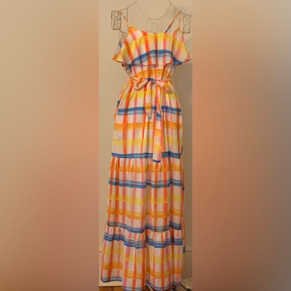 Maxi plaid dress from Skies Are Blue